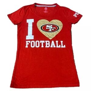 Victoria Secret Pink 5th & Ocean Red San Francisco I ❤️ 49ers 🏈 Small Shirt NFL
